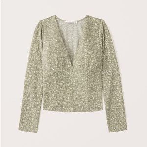Abercrombie & Fitch Long-Sleeve Deep-V Top